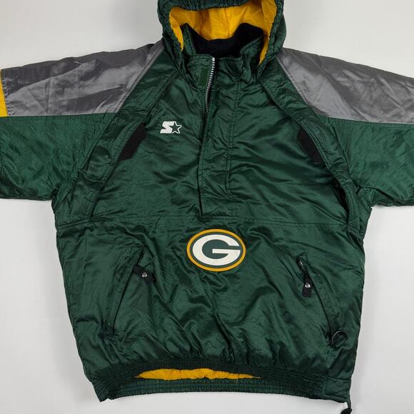 Vintage Green Bay Packers Football NFL Pro Line Starter Hooded Jacket Size Large - Picture 3 of 11